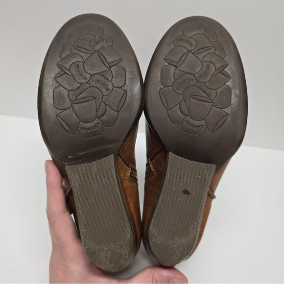 Kork Ease Natalya Wedge Boots In Cognac Brown Leather Women's 7 - Picture 6 of 8